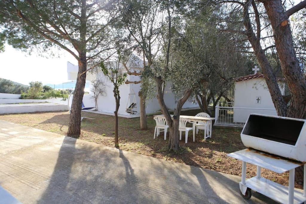 White Villa In Olive Trees And Seaview To Panagia Almiropótamos Exteriér fotografie