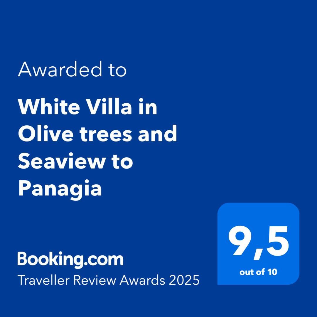 White Villa In Olive Trees And Seaview To Panagia Almiropótamos Exteriér fotografie